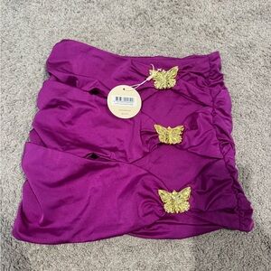 New with tags! Cin Cin Purple Butterfly-Accent Women’s Skirt